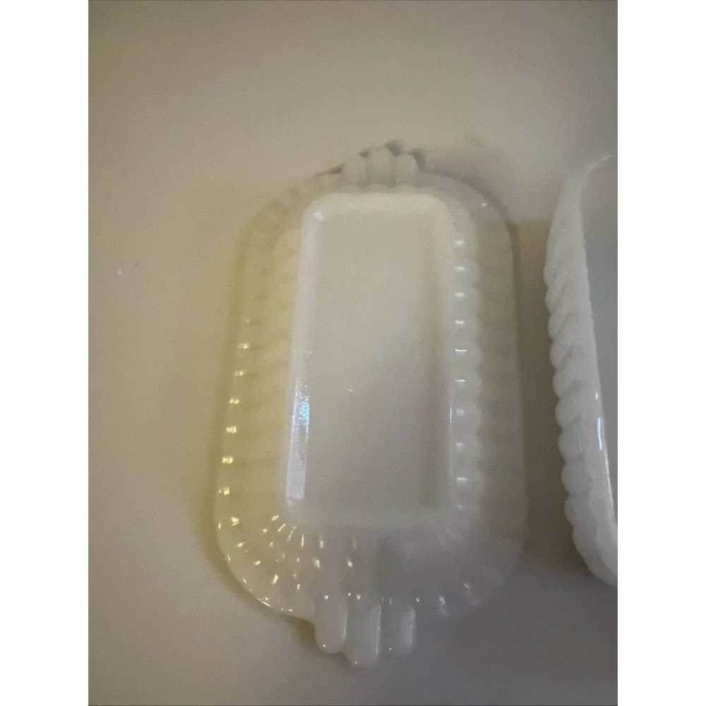 Vintage Hazel Atlas White Milk Glass 1/2 Stick Butter Dish with Lid 1950s #7607